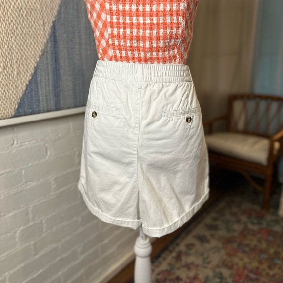 BDG White 100% Cotton High Waist Cuffed Shorts - Picture 9 of 15